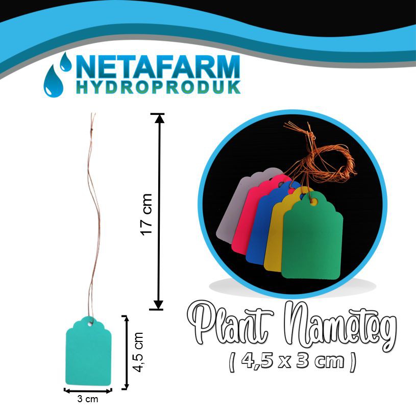 Plant Nametag / Label Tanaman Bertali 4,5 x 3 cm - 1 Set 10 pcs