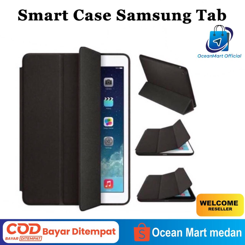 Smart Case Samsung Tab A 7 S 3 5e 6 7 2020 Flip Book Cover Leather Magnetic Aksesoris Handphone HP OCEANMART OCEAN MART Murah Grosir
