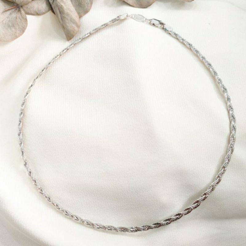 Kalung Choker kaku Tali Rantai wanita Neckalce Perhiasan Emas asli