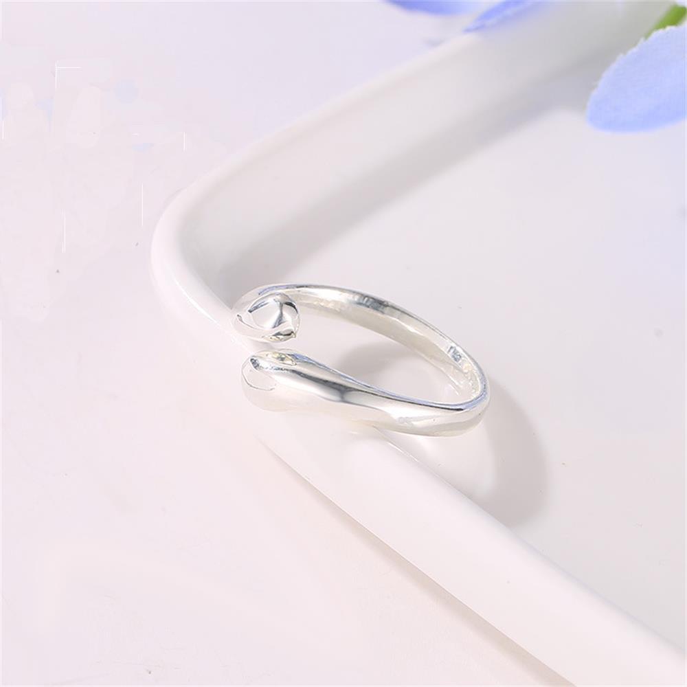 Preva Tear Drop Ring Cincin Baru Pesta Pernikahan Adjustable Perak