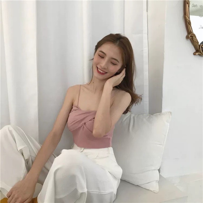 ✨WINGALERY✨ Tank Top Olivia Bahan Rajut Pakaian Wanita Import Style Korea 4038-5