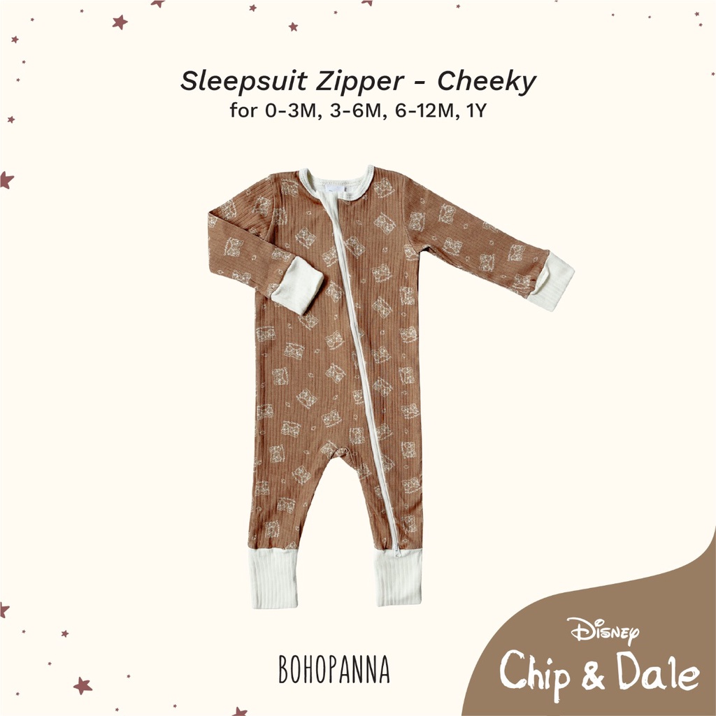 Baju Tidur Bayi Sleepsuit Jumper Piyama Anak Bohopanna Zipper 0m -2 TAHUN