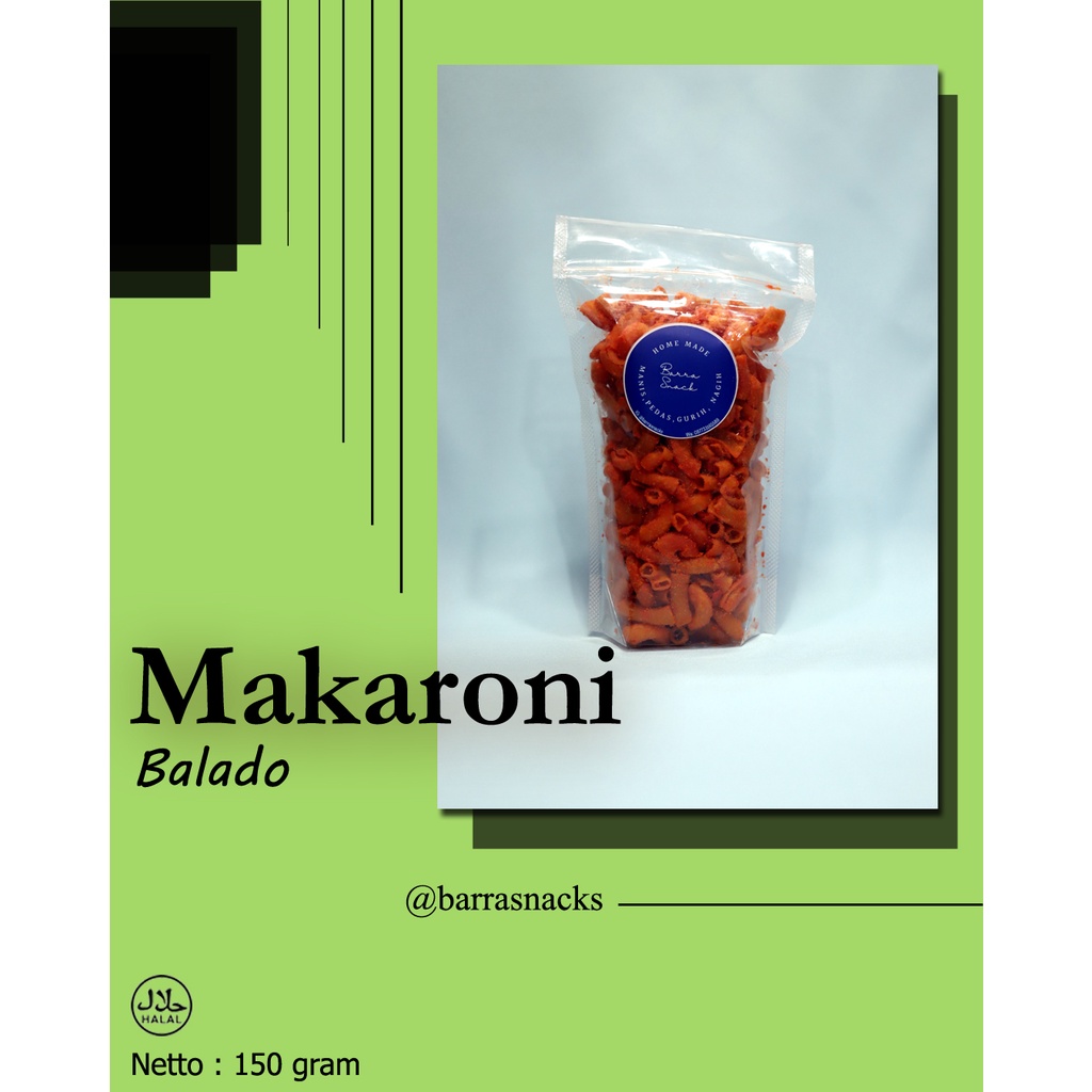 

Makaroni Balado Barra Snack *150gram