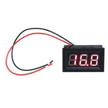 Volmeter DC 4.5V-30V Voltmeter Digital Volt meter 0.56 inch 2 kabel