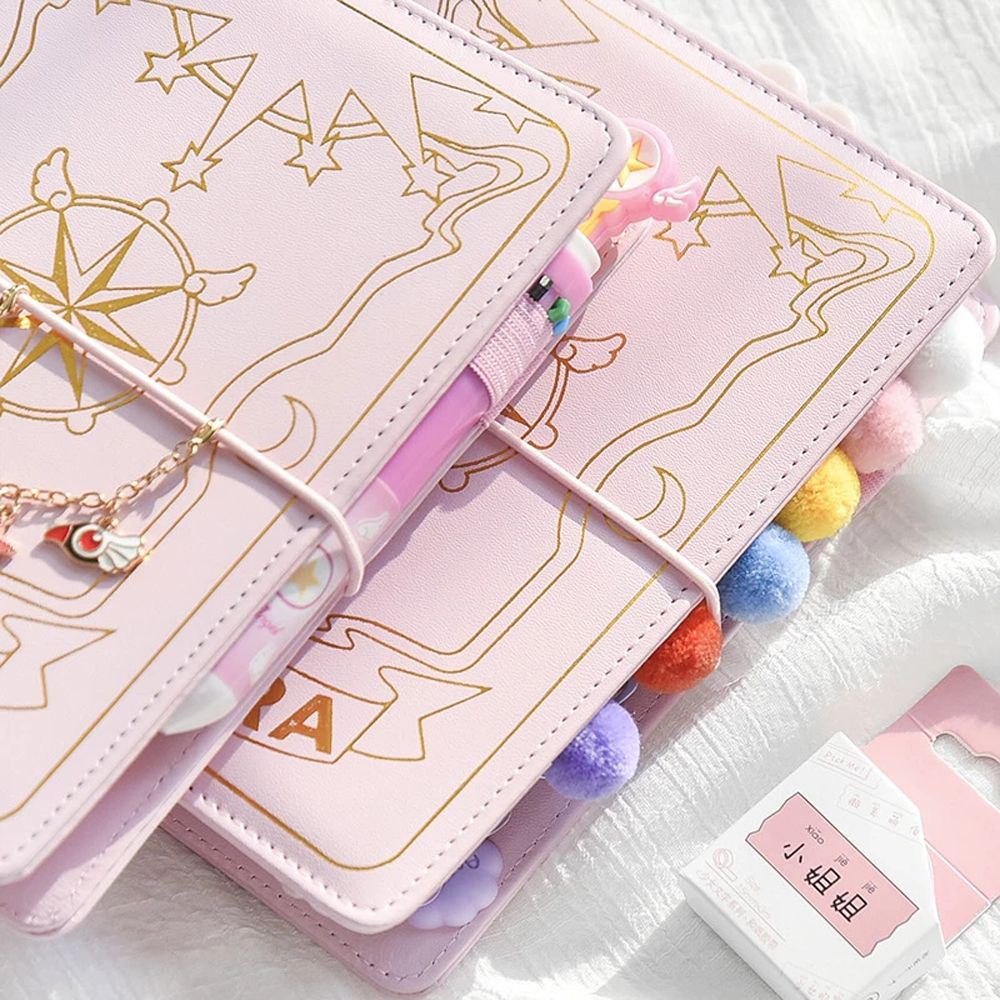 Buku Notebook / Catatan / Agenda / Diary Motif Anime Jepang Sakura Warna Pink Untuk Sekolah