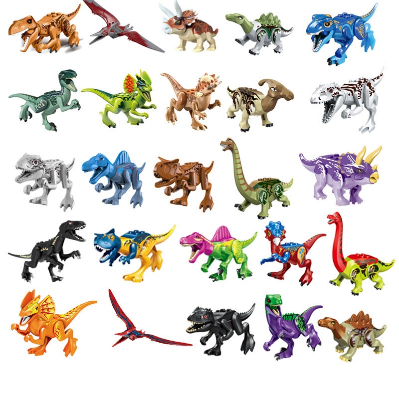  Mainan  Balok Bangunan Lego  Jurassic Dinosaurus  
