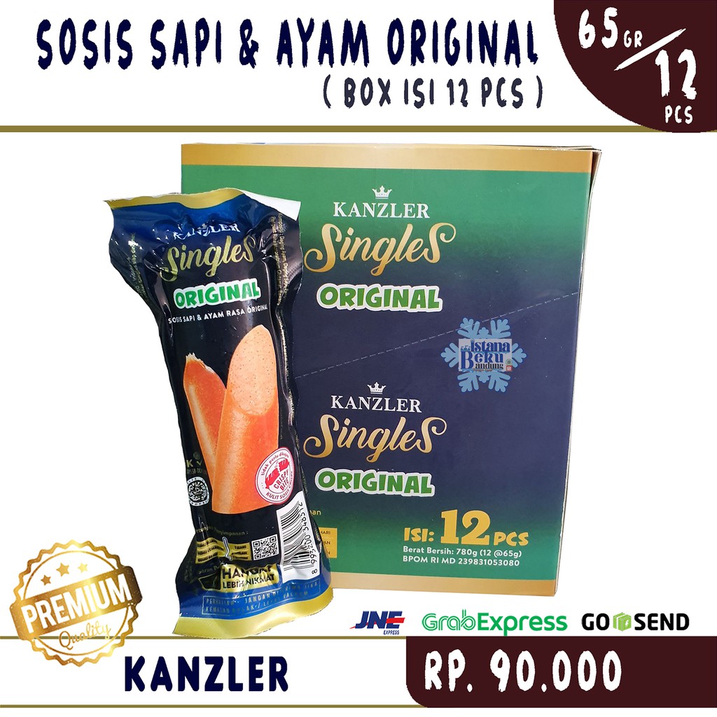 Kanzler Sosis Singles Original 1box Isi 12 780gr Shopee Indonesia