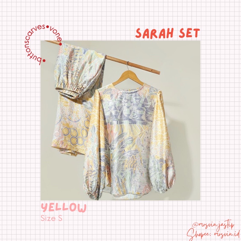 SARAH SET BUTTONSCARVES X VONE