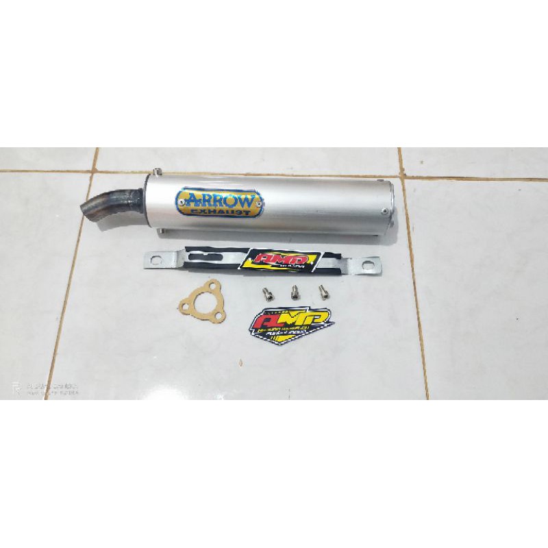 Slincer knalpot ARROW alumunium panjang 27cm pnp RX KING - NINJA 2 TAK - NSR 150 - RXZ - RGR DLL
