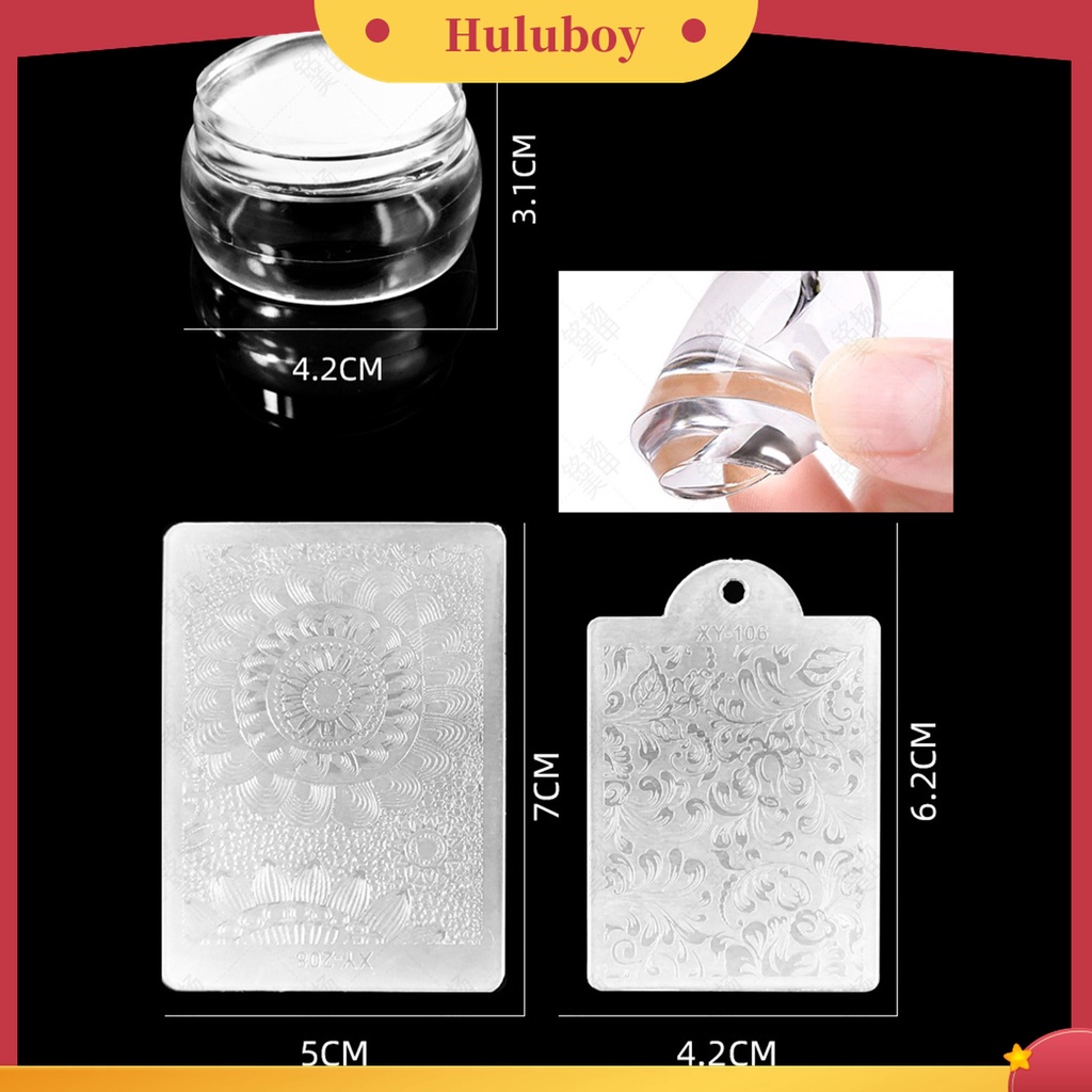 Huluboy Huluboy♡ Stempel Jelly Silikon Transparan Bentuk Catur Untuk Manicure