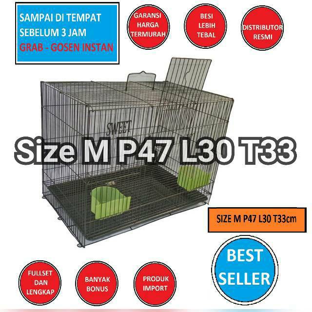 Kandang Kucing Kitten-Kelinci-Burung-Hamster-Sugar Glider Smart 1Hitam