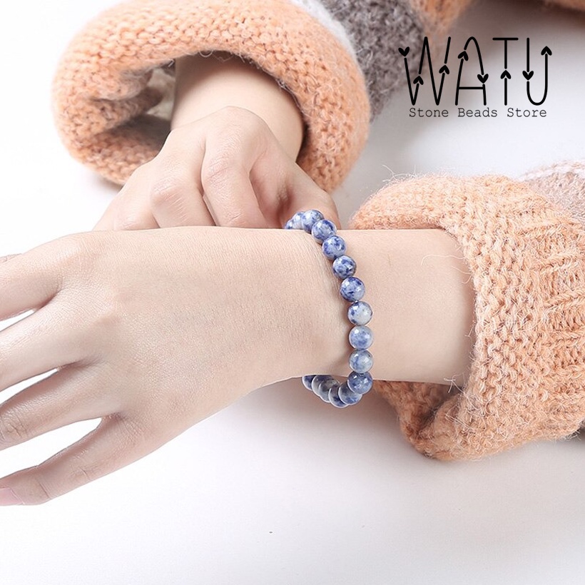 Gelang Batu Alam Blue Sodalite