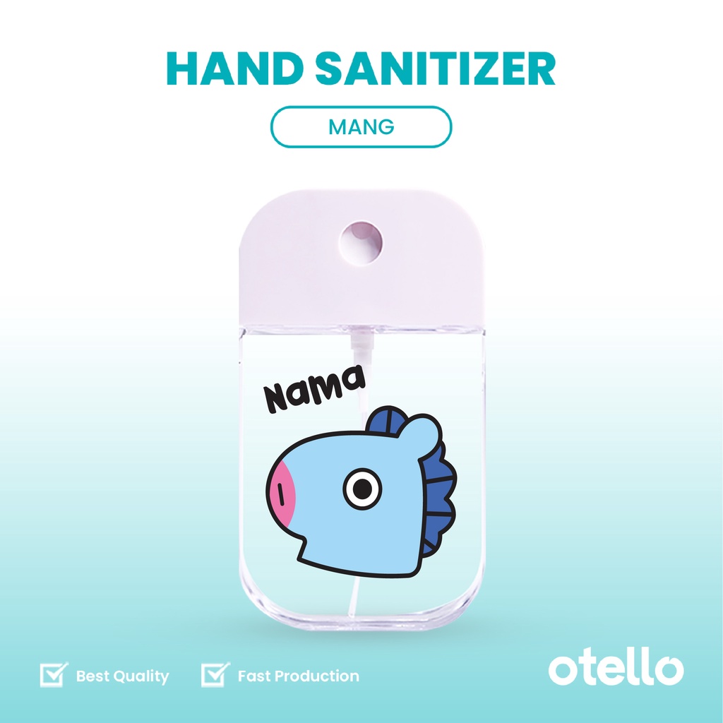 Otello - Custom Pocket Hand Sanitizer BT21 Nama Spray Bottle Botol BTS Bangtan Fans Idol Karakter