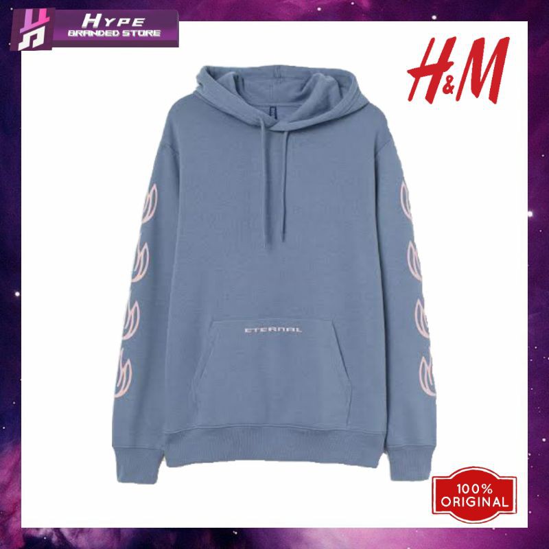 Hoodie H&M Eternal Biru Branded Sisa Export