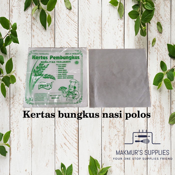 

Kertas pembungkus nasi 27 x 25 A011