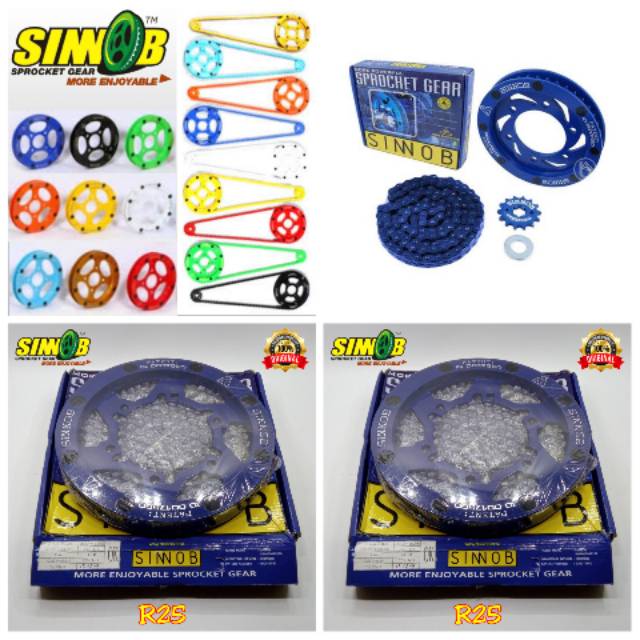 Sinnob Gear Paket R25 MT25 Gear Depan 14T 15T Gear Belakang 45T Rantai Warna 520-114
