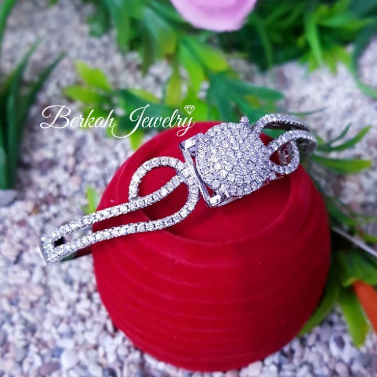 Gelang emas berlian eropa asli natural diamond
