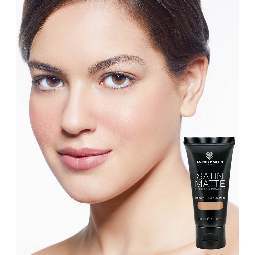 SATIN MATTE LIQUID FOUNDATION SOPHIE MARTIN CARAMEL REG1912 SBLF3N ORI DISKON MEMBER PROMO TERMURAH