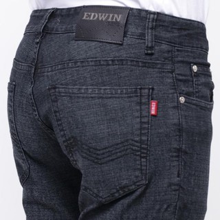 New Product Edwin Celana Jeans Edw-115-11 Regular Fit Pria Panjang Hitam - Hitam, 30 Free Ongkir