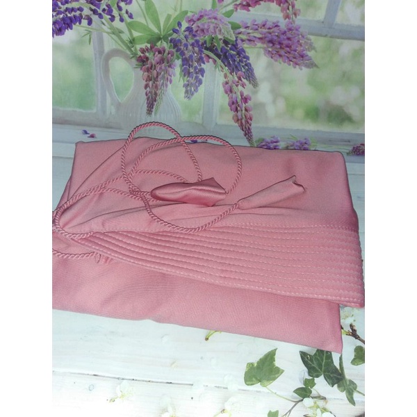hijab jersey tali tambang/bergo jersey tali kepang/hijab jersey tali kepang/kerudung jersey tambang/hijab tali tambang polos variasi-pink muda