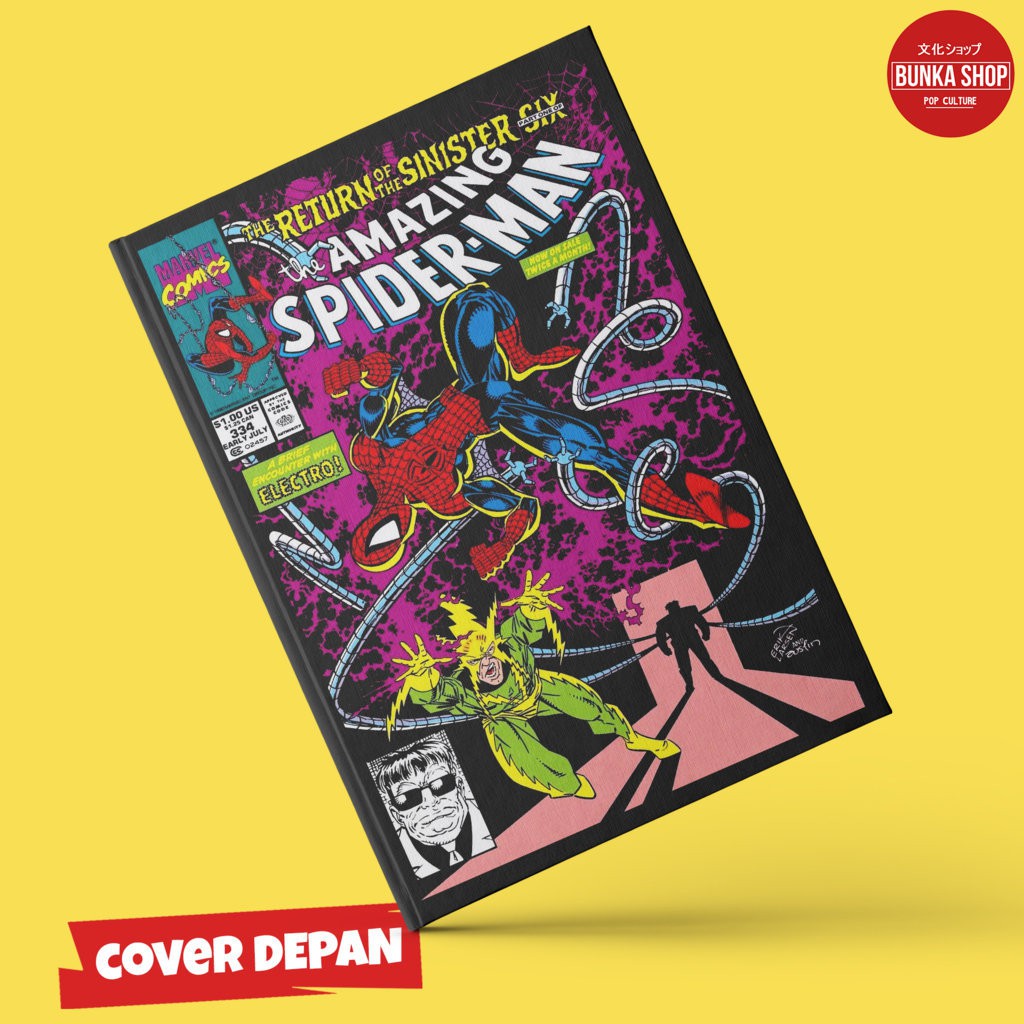 

Terlaris ✨ - Notebook Marvel Spiderman Klasik Cover 03 Hardcover A5 Buku Tulis Catatan Note Agenda Planner3.1.23