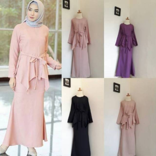 SET DRESS MUSLIM MERMAID / MERMAID SET / SETELAN BAJU MUSLIM / KAFTAN MUSLIM
