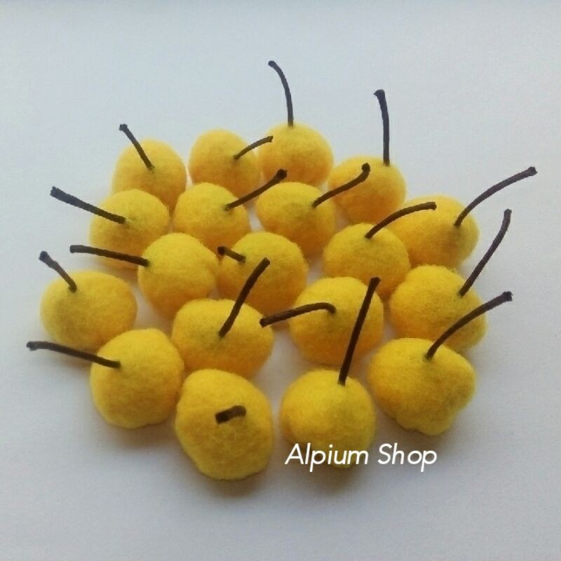 

Topping Flanel Buah Ceri Kuning / Kerajinan Tangan Handmade Craft