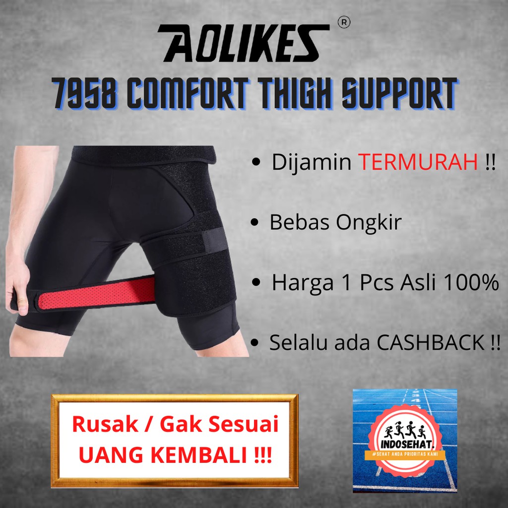 AOLIKES 7958 Comfort Thigh Support - Trim Sleeve - Deker Pelindung Paha Kaki