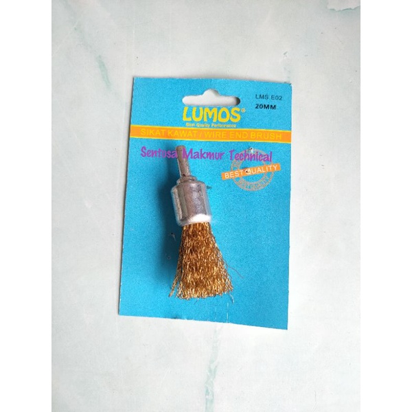 LUMOS 20 MM Mata Bor Sikat Kawat Wire End Brush Tangkai Sapu 20mm