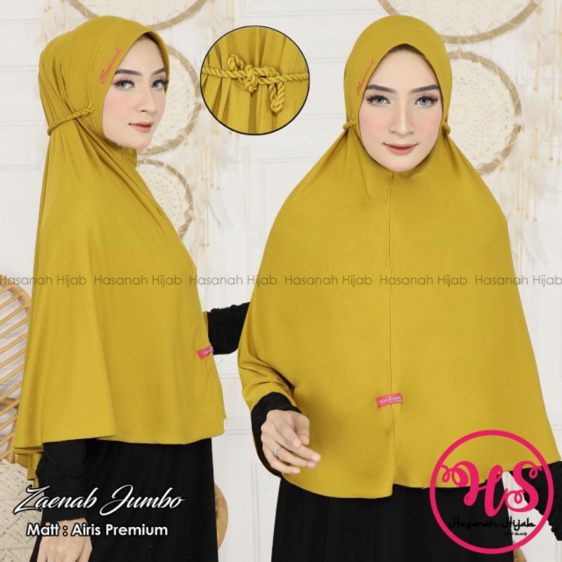 HIJAB INSTAN ZAENAB JUMBO ADA PET/ BERGO TALI ANYAM BY HASANAH HIJAB