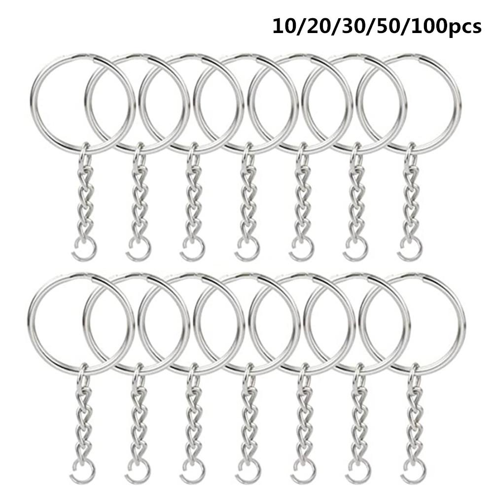 Nanas10 /20 /30 /50 /100pcs Kunci Rings Perhiasan Aksesoris DIY Dia 25mm Split Ring