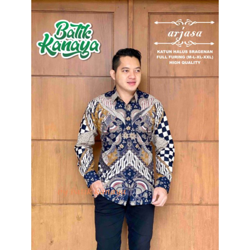 Kemeja Batik Pria ARJASA Full Furing bahan katun PREMIUM