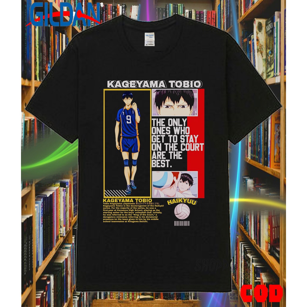 KAGEYAMA TOBIO KAOS ANIME PRIA WANITA VINTAGE RAP TEE T-SHIRT
