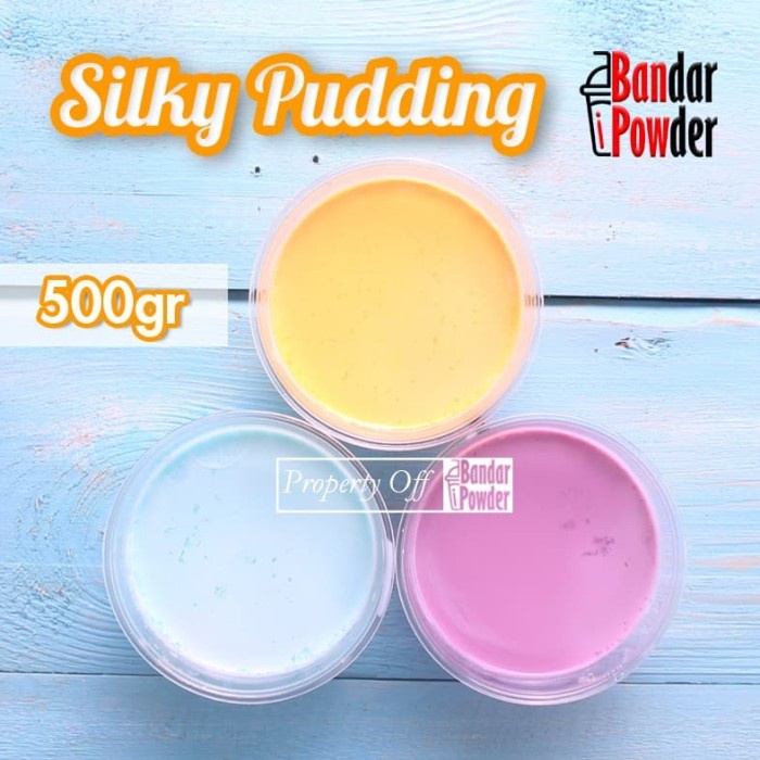 

agar-agar-puding-bahan- bubuk silky pudding vanilla 500gr - serbuk puding sutra- bandar powder