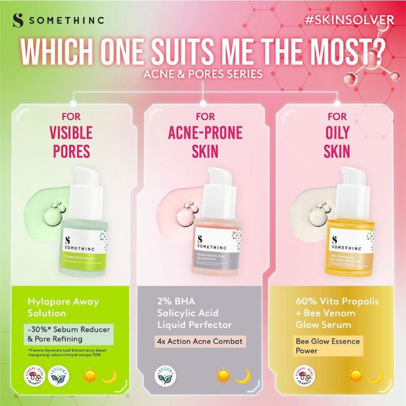 (Share in Pipet) Somethinc New Edition Serum Revive Potion 3% Arbutin Lemonade Dark Spot Hylapore Away 2% BHA Salicylic Level 1% Retinol Granactive 3% Astaxanthin Skin Defender Resurrect Multibiome 60% Vita Propolis Pure Retinol Squalane Share in Jar