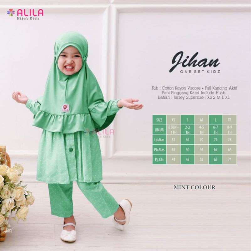 JIHAN ONE SET KIDS ORI BERLABEL ALILA