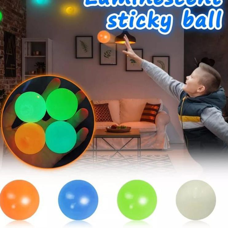 Fidget Toys Sticky Celling Ball Glow In 
