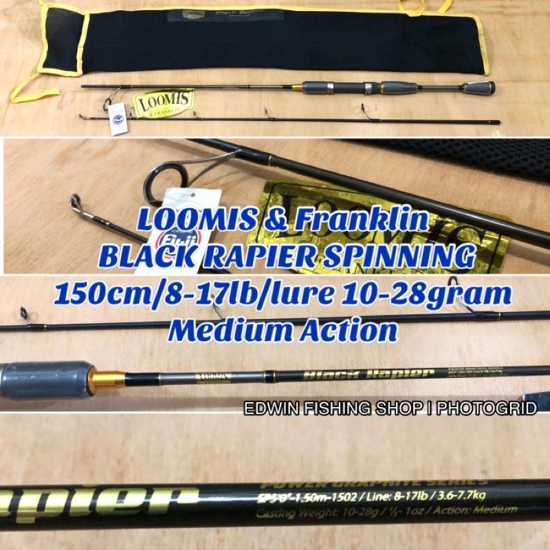 JORAN LOOMIS & FRANKLIN BLACK RAPIER SPINNING ROD