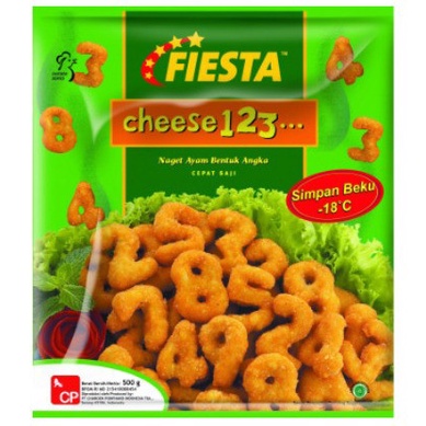 

NATUREFOOD Fiesta Chicken Nugget Cheese Naget Ayam keju 500 gram Halal