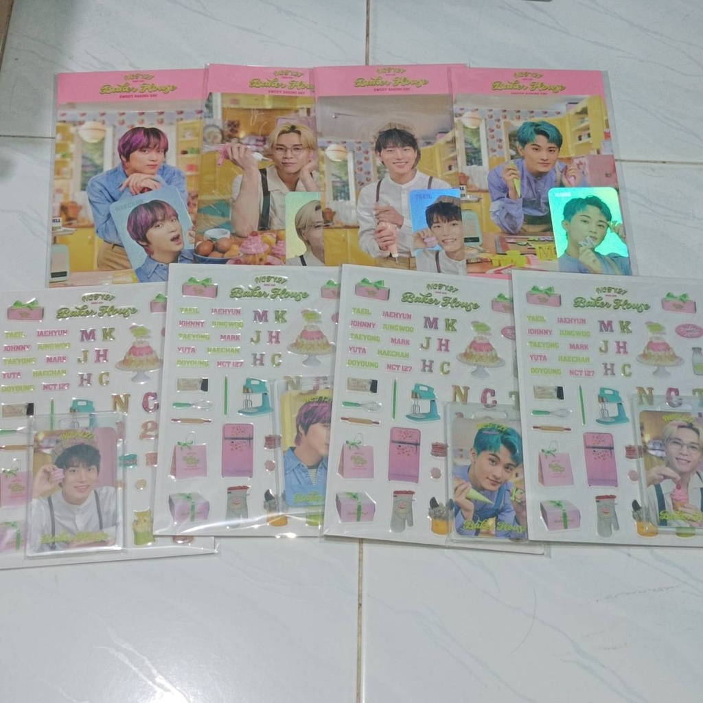 [READY STOCK] MD BAKER HOUSE NCT 127 HOLOGRAM PHOTOCARD SET PHOTO HOLDER STICKER EPOXY HAECHAN MARK 