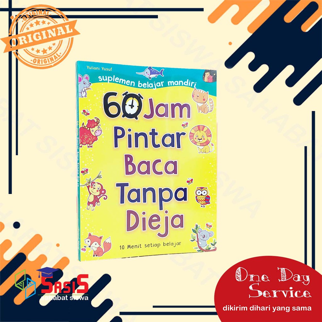 BUKU BELAJAR MEMBACA 60 JAM PINTAR BACA TANPA DIEJA - BUKU MEMBACA - BUKU ANAK
