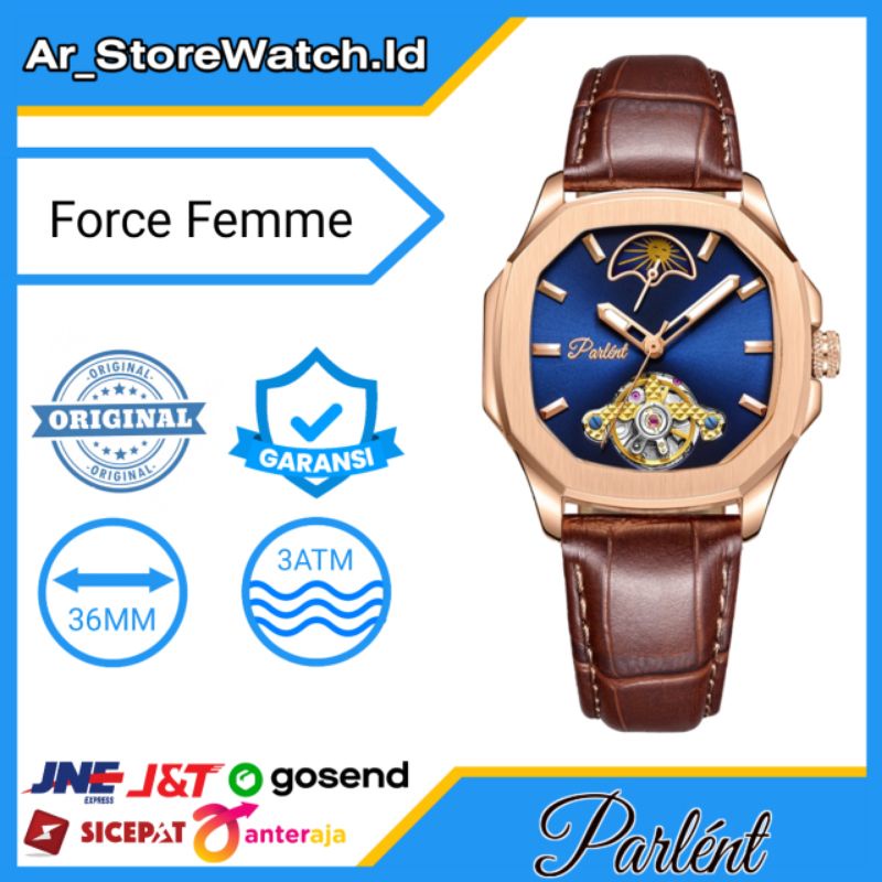 Jam Tangan Wanitan Automatic Parlent Force Femme Original & Garansi