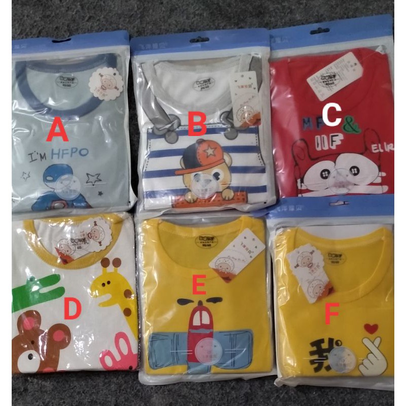 kaos impor / import set kaos anak perempuan dan laki laki kaos katun anak