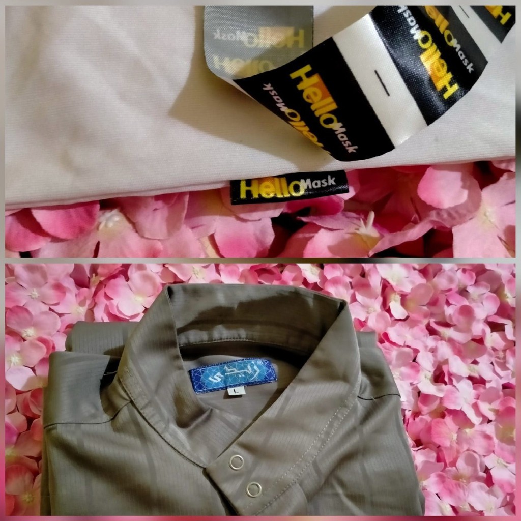 

[Min 400 pcs] ANTI LUNTUR Label Hijab / Label Baju / Label Satin Printing label handuk label masker