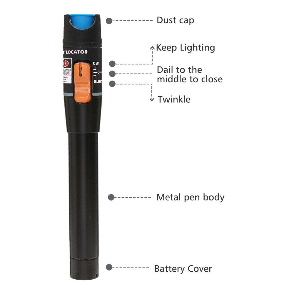 fiber optik visual fault locator laser pen 5mw 10mw