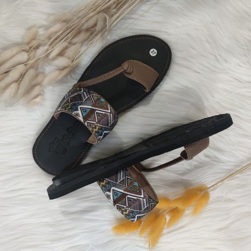 Sandal Wanita Papirut Ghiska Bisban Kulit Jeruk Kekinian Terlaris COD