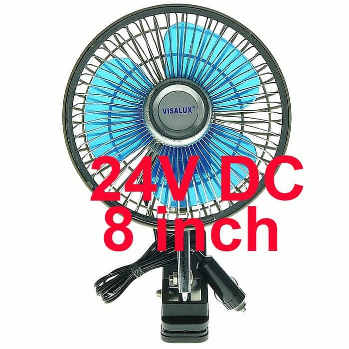 DC 24 V Kipas Angin DC jepit 8 inch Visalux Aki Mobil FE20 + clip