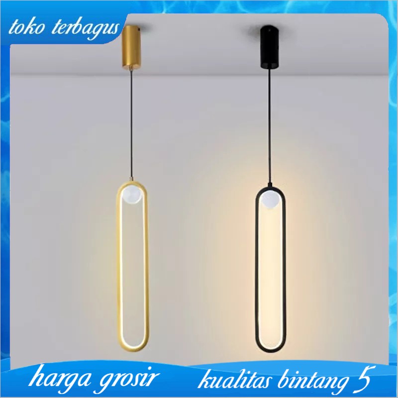 Lampu Gantung Hias Minimalis Modern Style Chandelier Gold Earring Anting Pendant Post Lamp