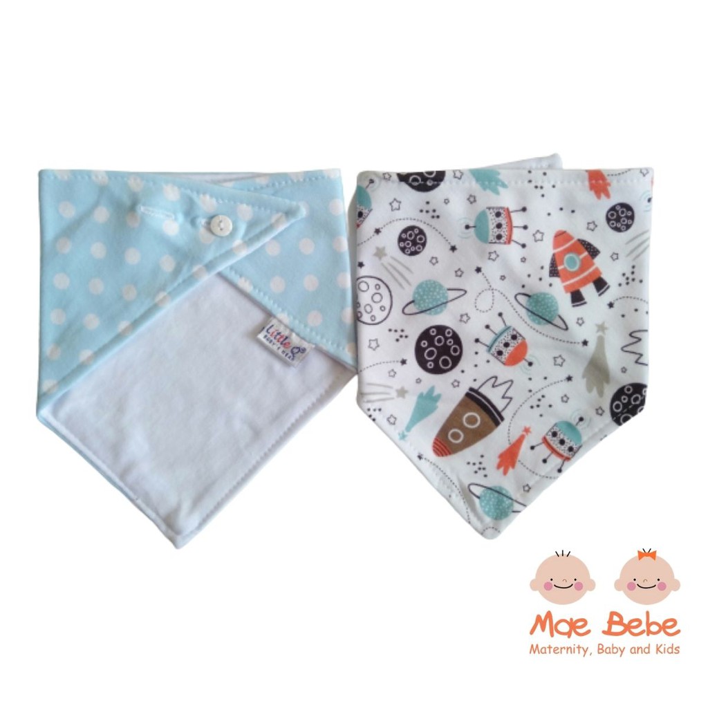 Little Q Slaber Segitiga Motif Celelmek Bayi Isi 2 Pcs