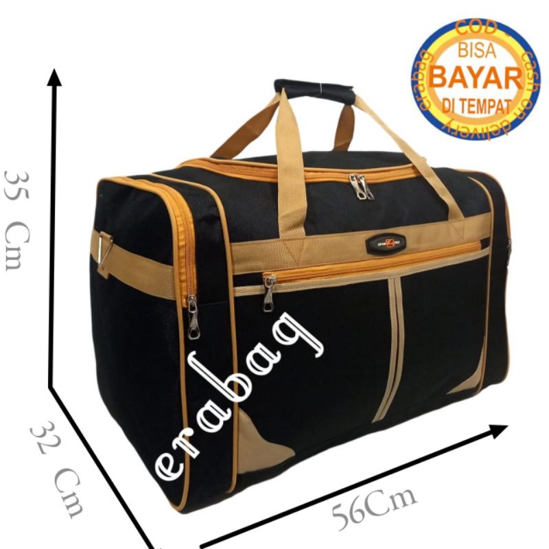 Tas Pakaian Travel Bag Jumbo Hitam SPORTEX Selempang Jinjing 0202